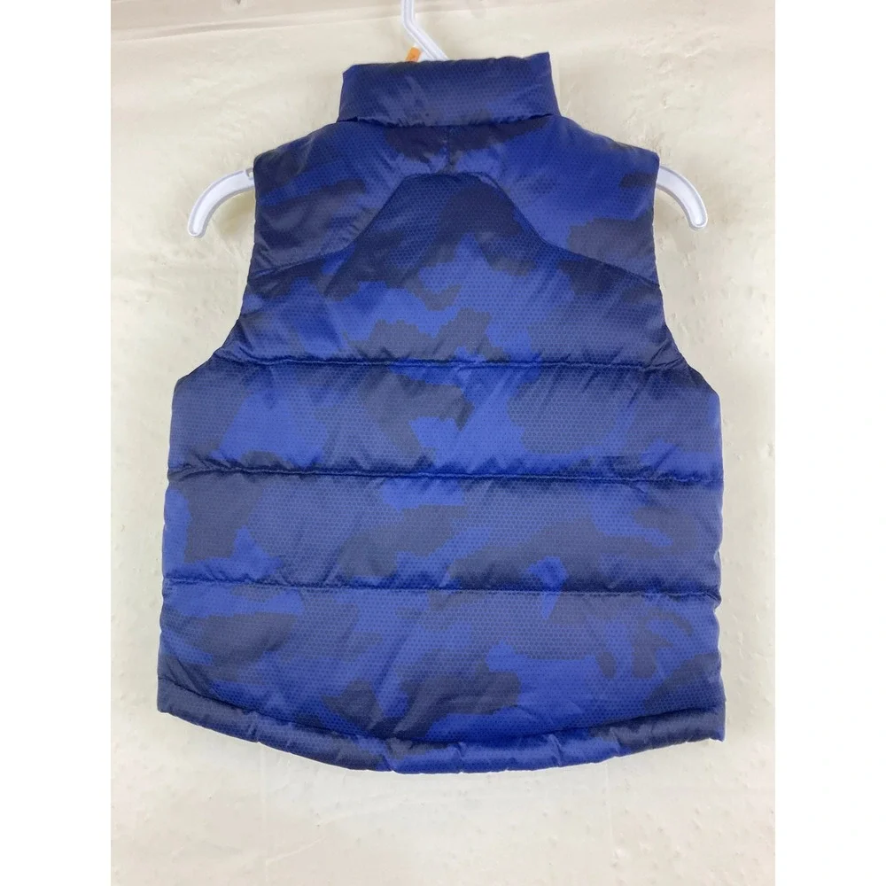 Polo Ralph Lauren Puffer Vest Toddler 3T Blue Camo Reversible Down Fill Coat